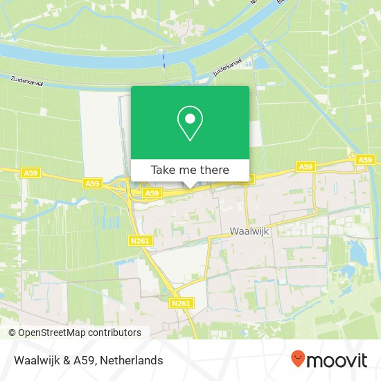 Waalwijk & A59, 5141 Waalwijk kaart