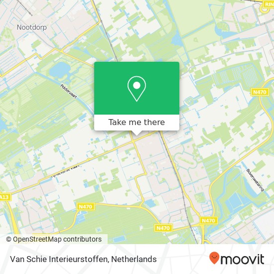 Van Schie Interieurstoffen, Noordweg 3 kaart