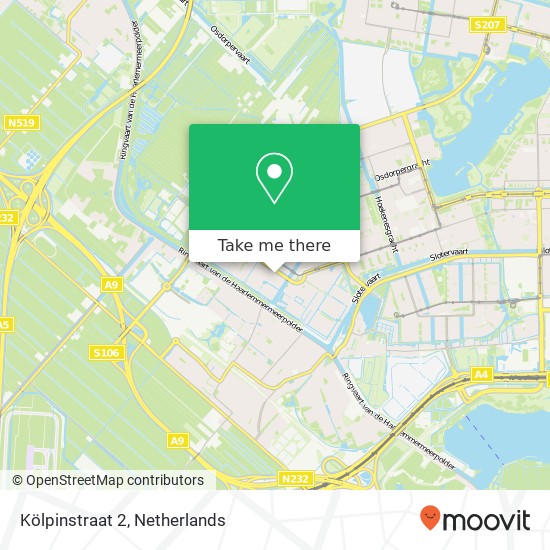 Kölpinstraat 2, 1060 PN Amsterdam kaart