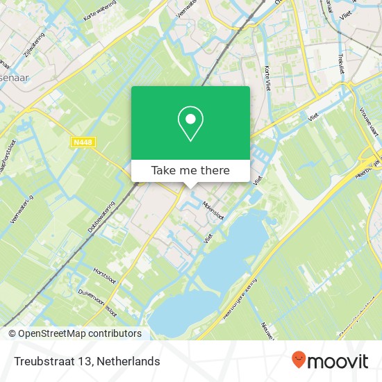 Treubstraat 13, 2251 BT Voorschoten kaart