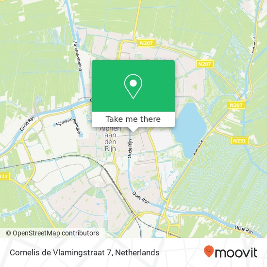 Cornelis de Vlamingstraat 7, 2406 GT Alphen aan den Rijn kaart