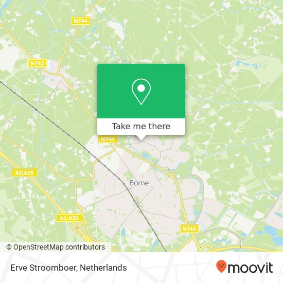 Erve Stroomboer, 7623 CW Borne kaart