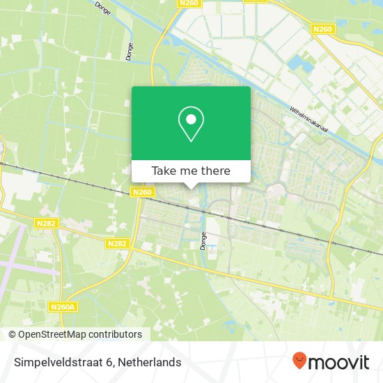 Simpelveldstraat 6, 5035 LJ Tilburg kaart