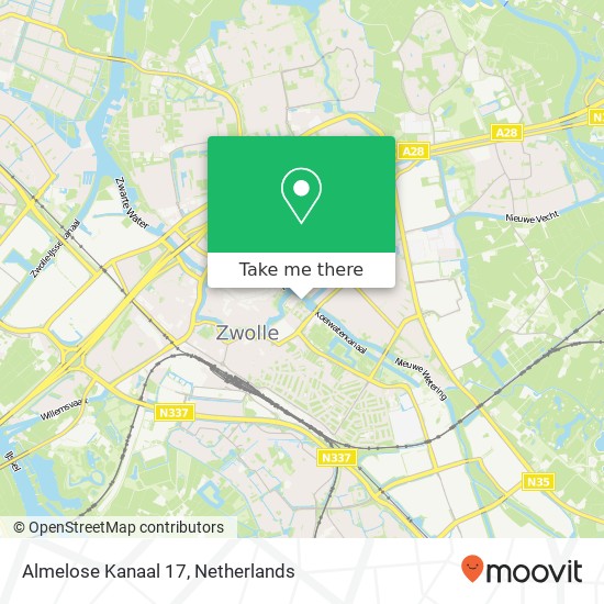 Almelose Kanaal 17, 8011 KR Zwolle kaart