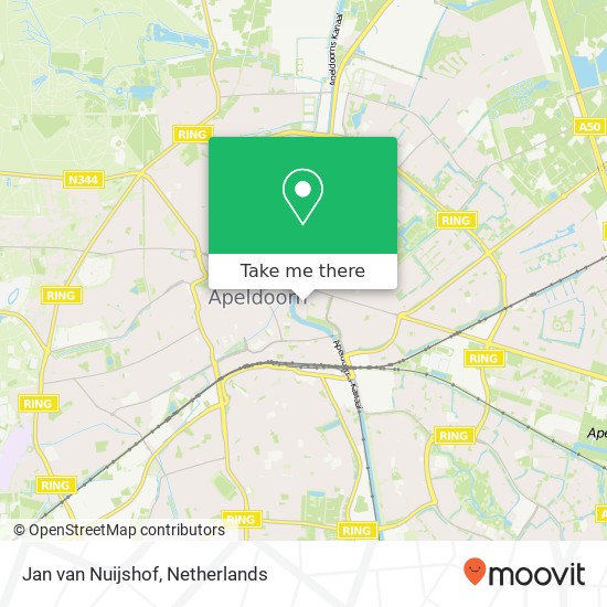 Jan van Nuijshof, 7321 ZE Apeldoorn kaart