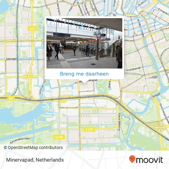 Minervapad, 1077 XE Amsterdam kaart