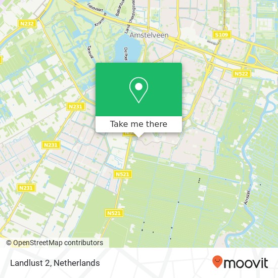 Landlust 2, 1188 JE Amstelveen kaart