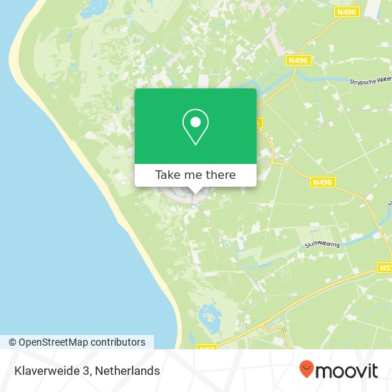 Klaverweide 3, 3235 SP Rockanje kaart