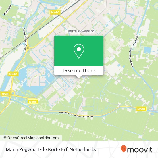 Maria Zegwaart-de Korte Erf, 1705 GZ Heerhugowaard kaart