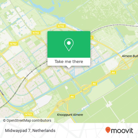 Midwaypad 7, 1339 NV Almere-Buiten kaart