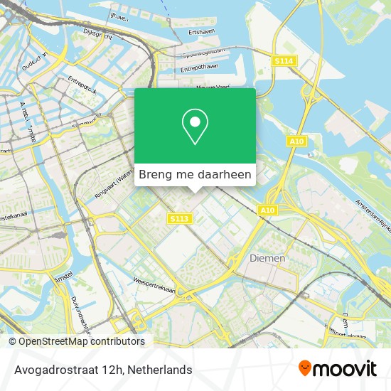 Avogadrostraat 12h kaart