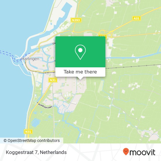 Koggestraat 7, 8862 ZS Harlingen kaart