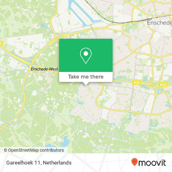 Gareelhoek 11, 7546 MV Enschede kaart