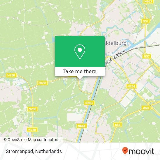 Stromenpad, 4335 Middelburg kaart