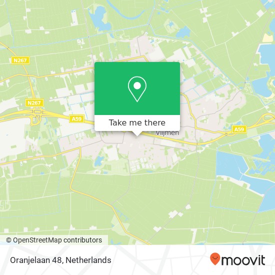 Oranjelaan 48, 5251 JL Vlijmen kaart