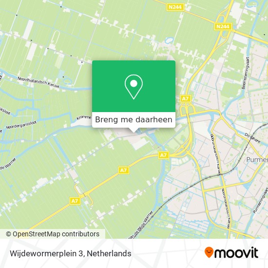 Wijdewormerplein 3 kaart
