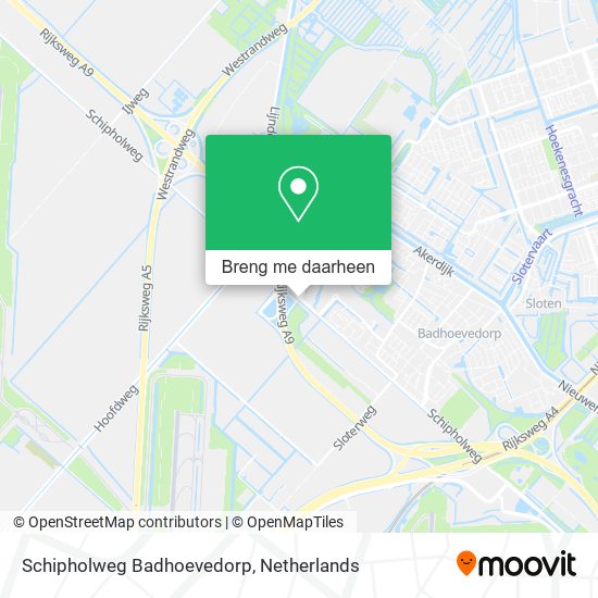 Schipholweg Badhoevedorp kaart