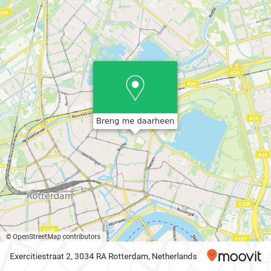 Exercitiestraat 2, 3034 RA Rotterdam kaart