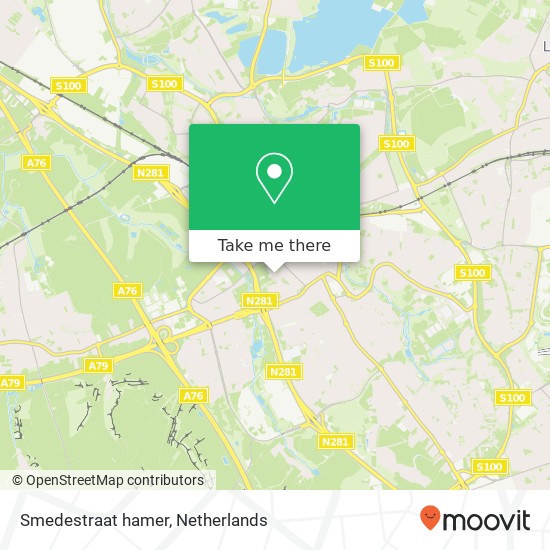 Smedestraat hamer, 6411 CR Heerlen kaart