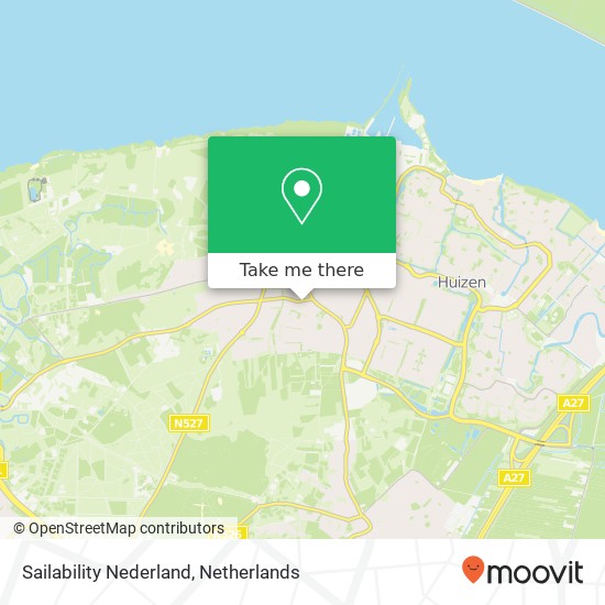 Sailability Nederland, Nieuwe Bussummerweg 7 kaart