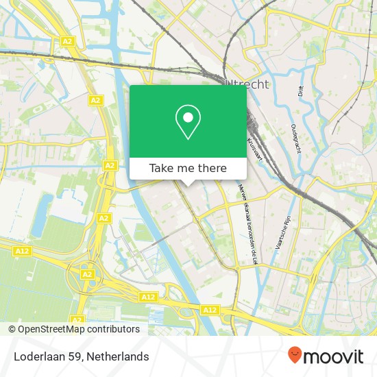 Loderlaan 59, 3527 KB Utrecht kaart