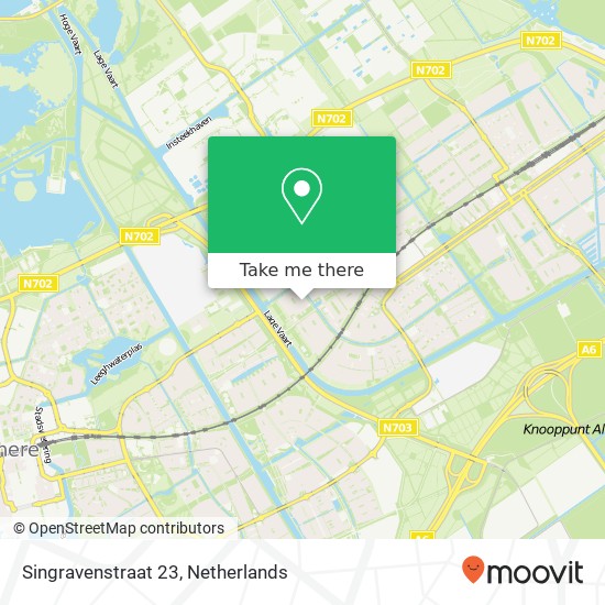 Singravenstraat 23, 1333 SN Almere-Buiten kaart