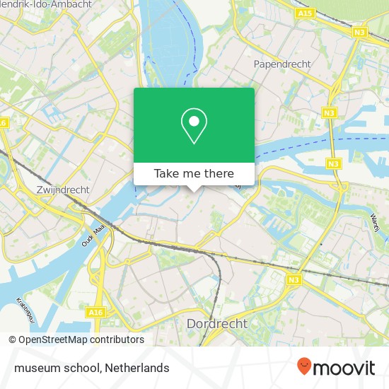 museum school, 3311 XT Dordrecht kaart