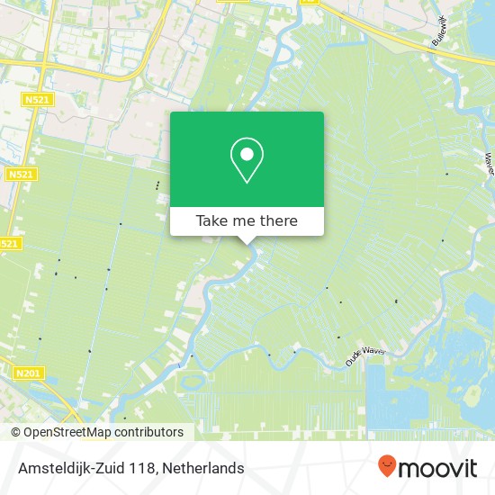 Amsteldijk-Zuid 118, 1188 VJ Amstelveen kaart