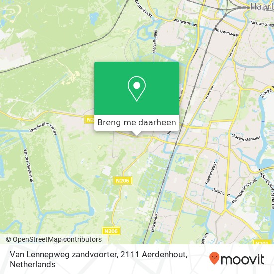 Van Lennepweg zandvoorter, 2111 Aerdenhout kaart