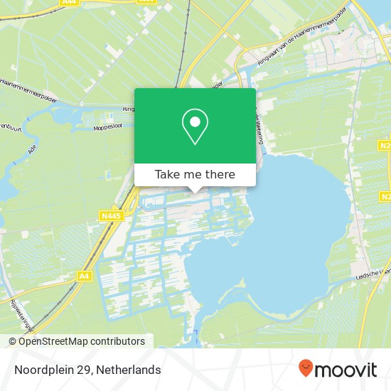 Noordplein 29, 2371 DA Roelofarendsveen kaart