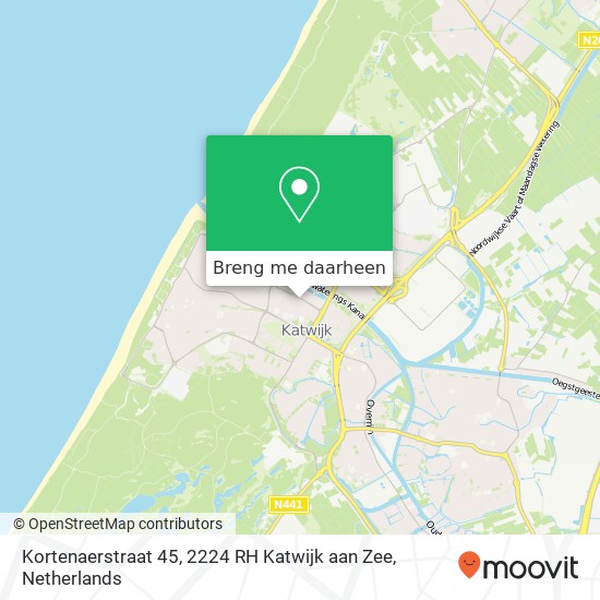 Kortenaerstraat 45, 2224 RH Katwijk aan Zee kaart