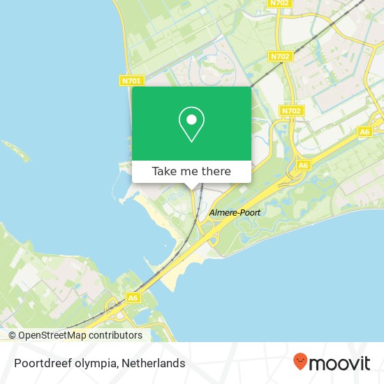 Poortdreef olympia, 1362 Almere-Haven kaart