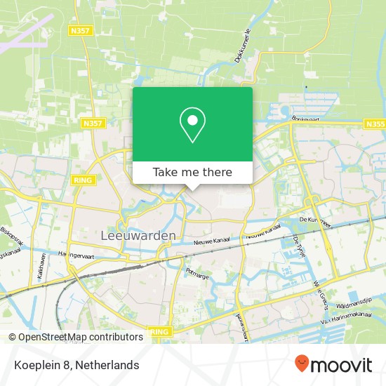 Koeplein 8, 8921 NA Leeuwarden kaart