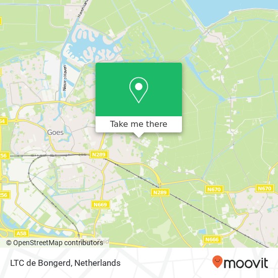 LTC de Bongerd, Noordeinde kaart