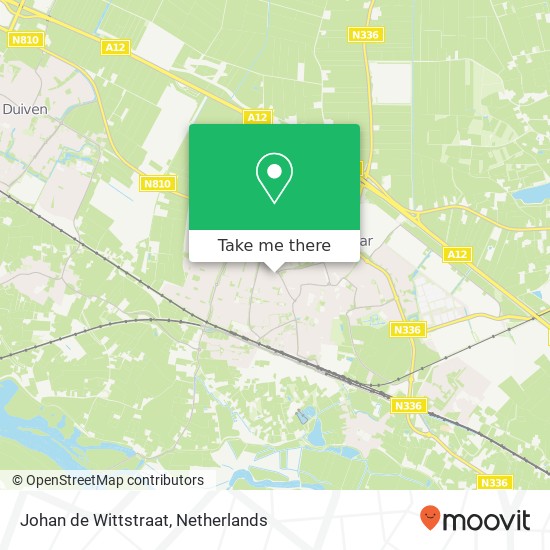 Johan de Wittstraat, 6904 Zevenaar kaart