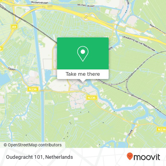 Oudegracht 101, 1381 XZ Weesp kaart