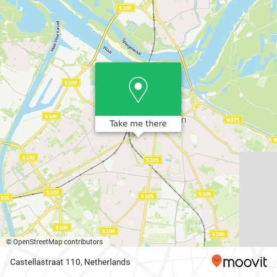 Castellastraat 110, 6512 EZ Nijmegen kaart