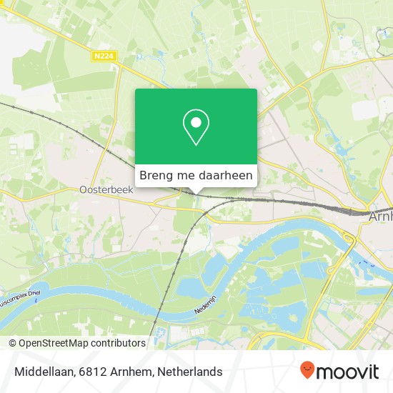 Middellaan, 6812 Arnhem kaart