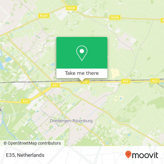 E35, 3971 Driebergen-Rijsenburg kaart