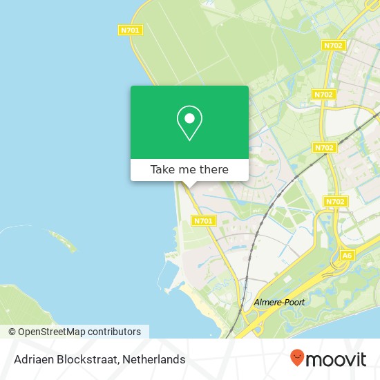 Adriaen Blockstraat, 1363 Almere-Stad kaart