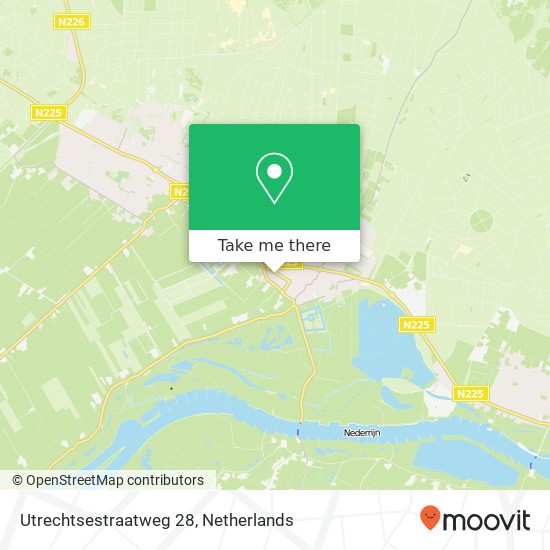 Utrechtsestraatweg 28, 3958 BP Amerongen kaart
