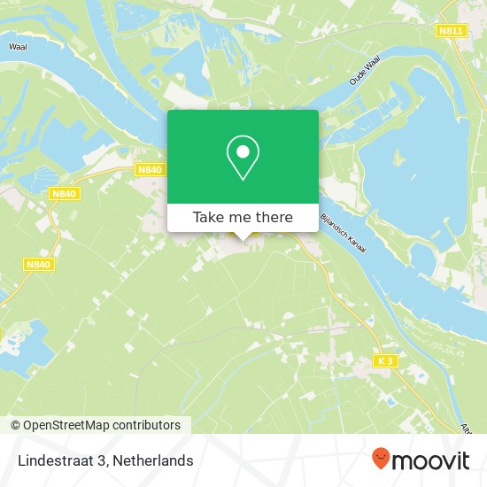 Lindestraat 3, 6566 WV Millingen aan de Rijn kaart