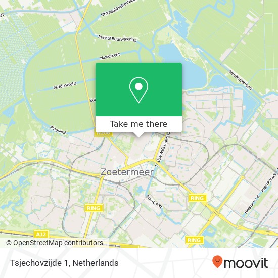 Tsjechovzijde 1, 2725 PS Zoetermeer kaart