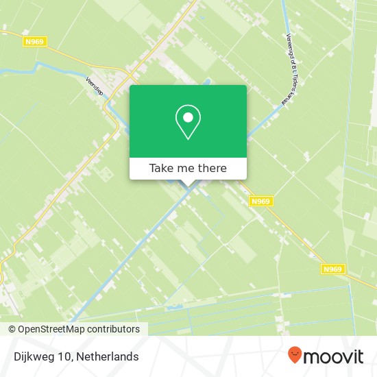Dijkweg 10, 9695 BW Vriescheloo kaart