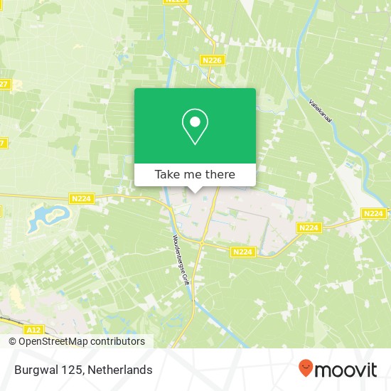 Burgwal 125, 3931 HL Woudenberg kaart