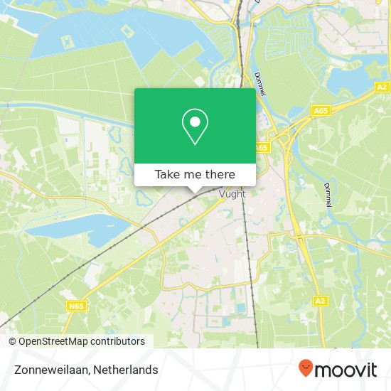 Zonneweilaan, 5263 Vught kaart