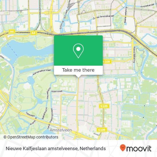 Nieuwe Kalfjeslaan amstelveense, 1081 JW Amsterdam kaart
