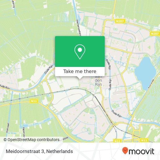 Meidoornstraat 3, 2404 BV Alphen aan den Rijn kaart