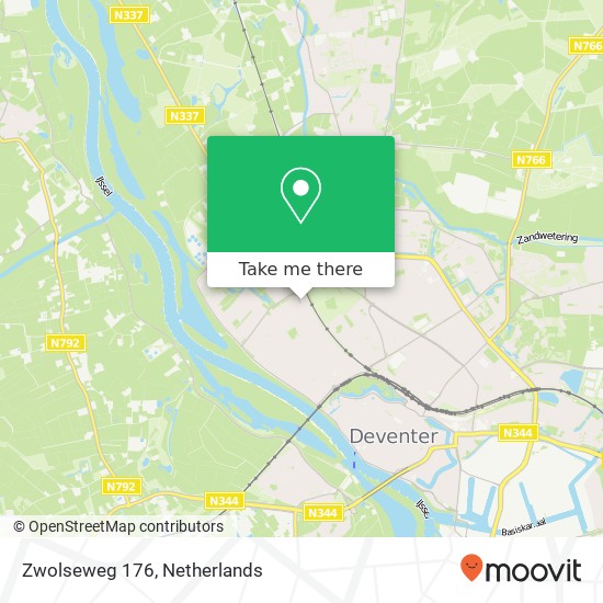 Zwolseweg 176, 7412 AS Deventer kaart