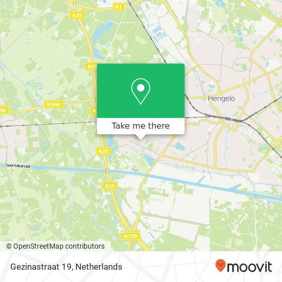 Gezinastraat 19, 7555 EW Hengelo kaart